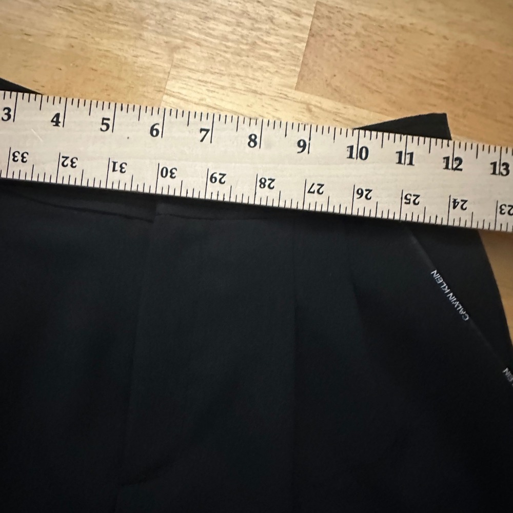 Calvin‎ Klein Black Ankle Dress Pants Womens 2 Stretch Tapered - Picture 9 of 14
